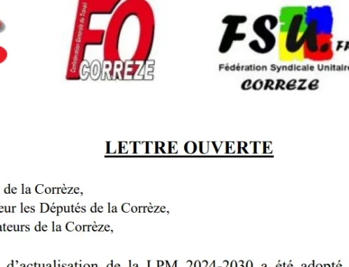 Loi de programmation militaire : lettre ouverte intersyndicale